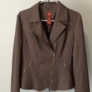 OLSEN Europe Cropped Moto Jacket